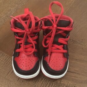 Jordan Red and Black Basketball Sneakers